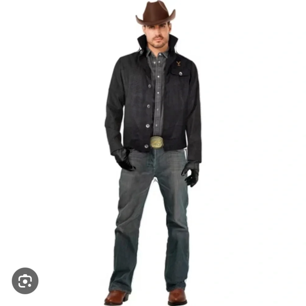 Yellowstone Rip Wheeler Adult Costume Medium NEW Hat Jacket Gloves Halloween